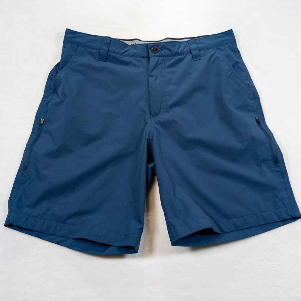 Orvis Tech Short Mens 34 Blue 4-Way Stretch Hiking Utility Activewear Outdoor
